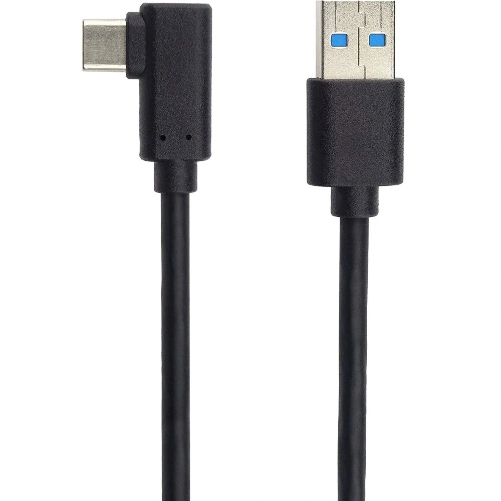 PremiumCord Kabel USB typ C/M zahnutý konektor 90° - USB 3.0 A/M, 50cm