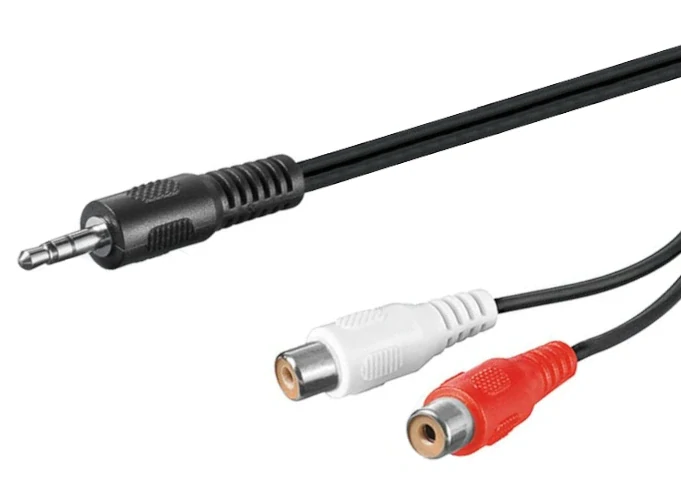 PremiumCord Kabel Jack 3.5mm-2xCINCH M/F 2m