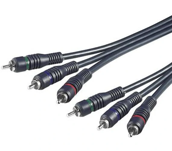 PremiumCord 3x cinch kabel, M/M, 10 , HQ - POUŽITÝ