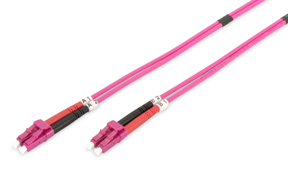 DIGITUS Fiber Optic Patch Cord, LC/LC Multimode 50/125 µ, OM4, Duplex, 10m