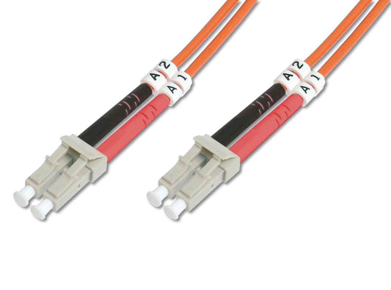 DIGITUS Fiber Optic Patch Cord, LC/LC Multimode 50/125 µ, Duplex Length 15m