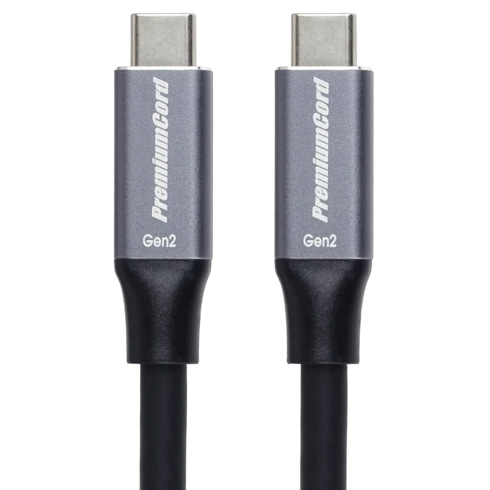 PremiumCord USB-C kabel ( USB 3.2 GEN 2, 5A, 100W, 10Gbit/s ) černý 5m