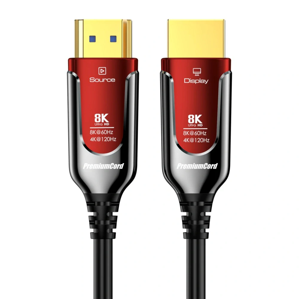 PremiumCord Ultra High Speed HDMI 2.1 optický fiber kabel 8K@60Hz,zlacené 30m