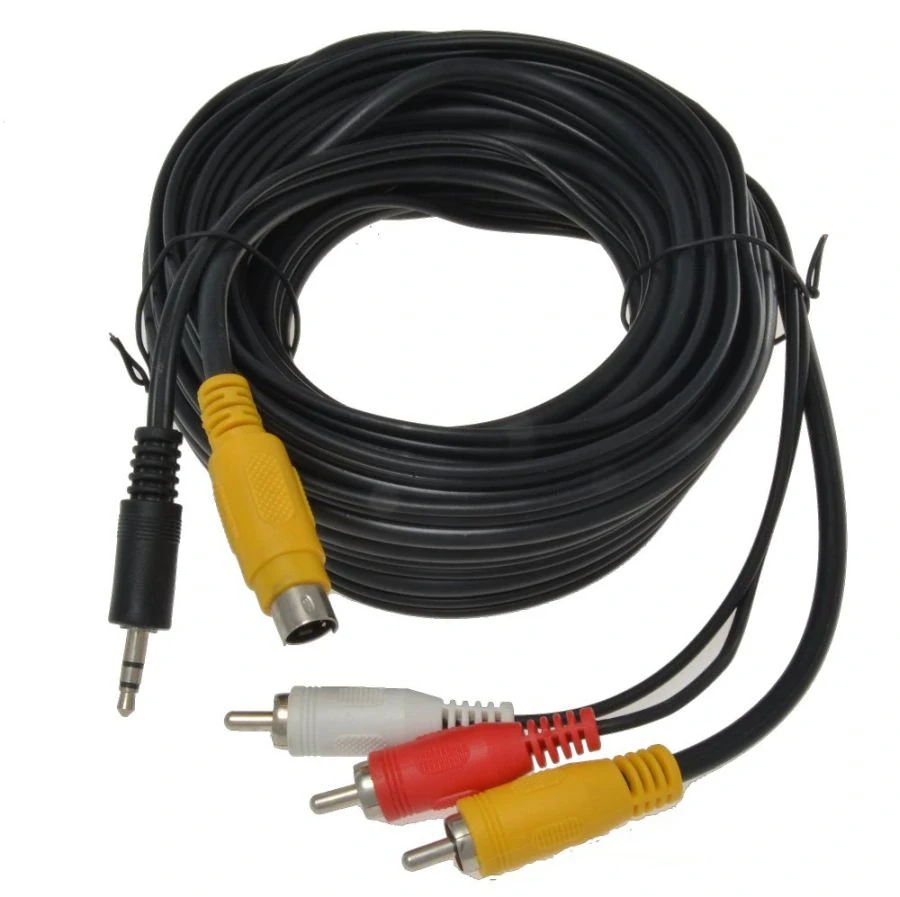 PremiumCord Kabel S-video+sjack3.5"- 3xCINCH, 2m+kond.
