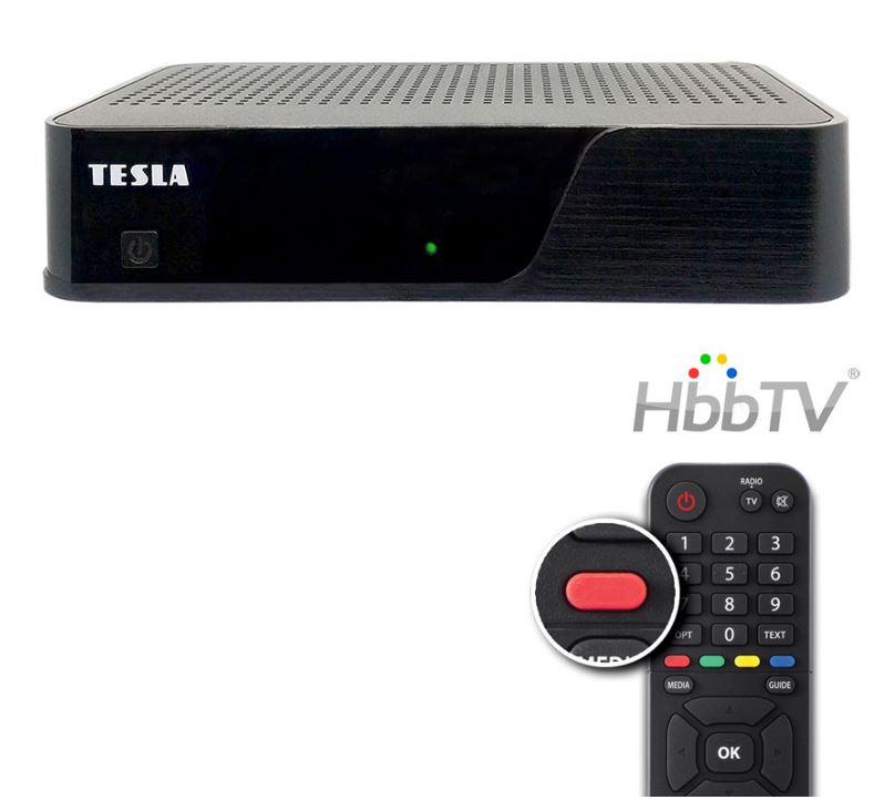 TESLA HYbbRID TV T200 - DVB-T2 H.265 (HEVC) přijímač s HbbTV