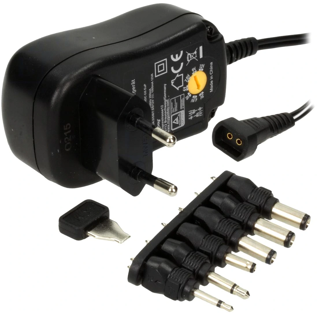 Goobay 67951 univerzální napájecí adaptér 3–12 V / 1 A, 6 koncovek