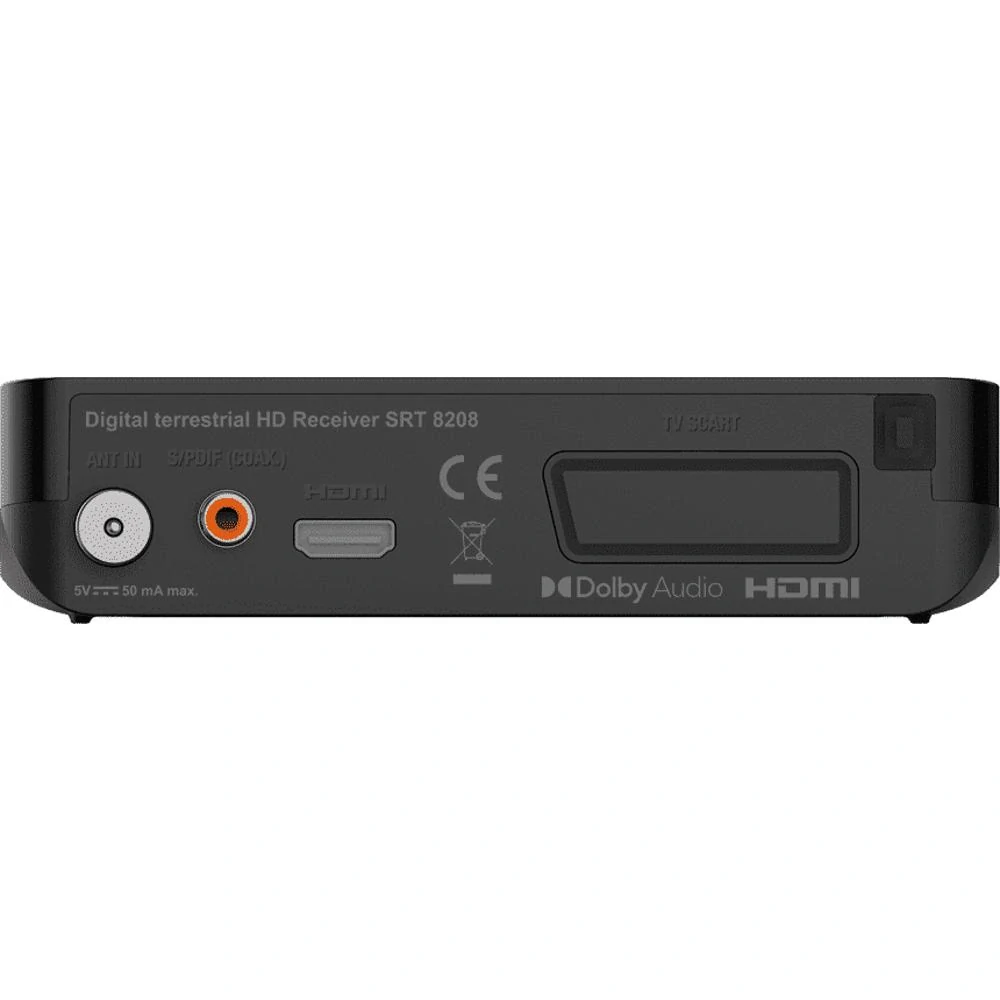 ROZBALENO SRT 8208 HD DVB-T2 HEVC PŘIJÍMAČ STRONG