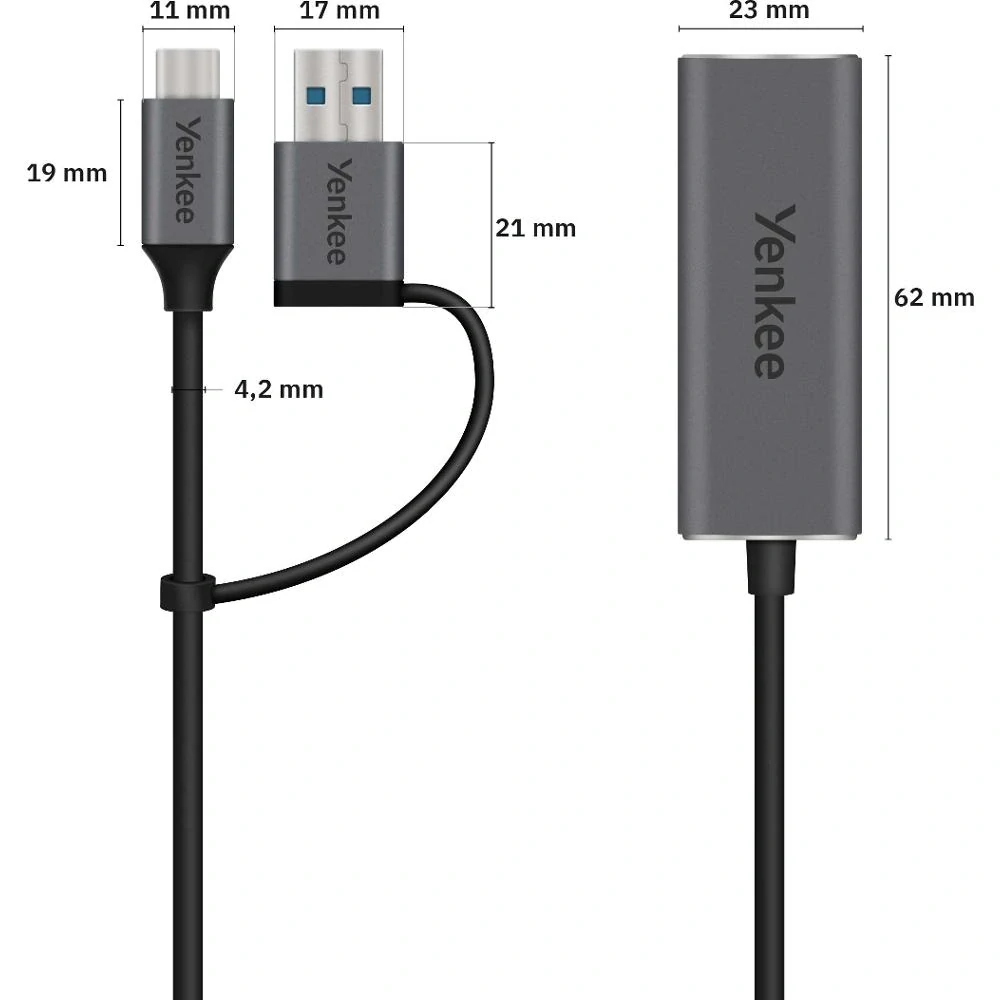 YTC 013 USB C na RJ-45 Ethernet YENKEE