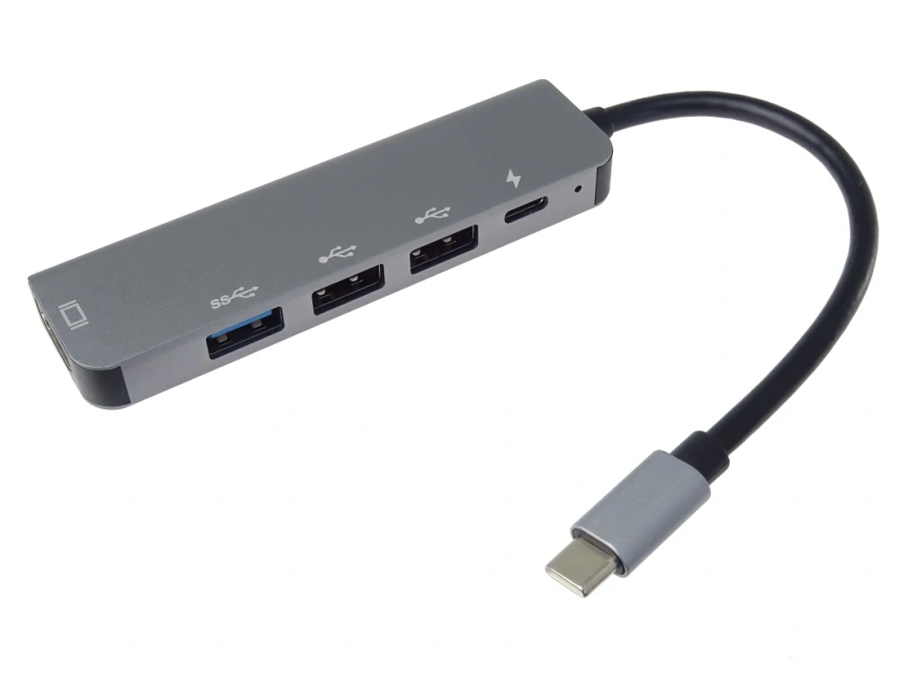 PremiumCord USB-C na HDMI + USB3.0 + 2x USB2.0 + PD(power delivery)  adaptér