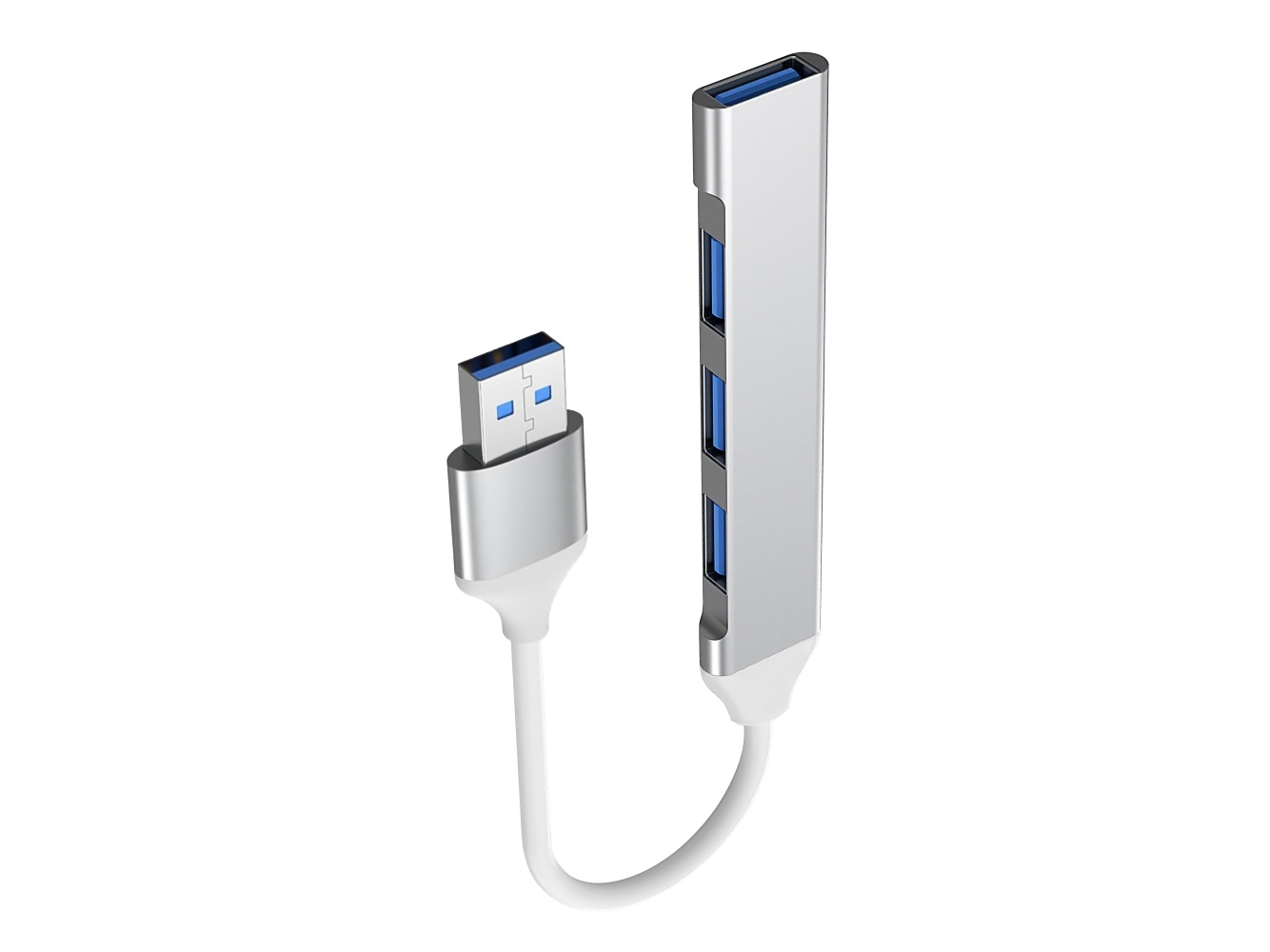 PremiumCord Hub USB3.2A na USB3.2 A + 3x USB2.0 A, SuperSpeed 5Gbps, hliníkové pouzdro