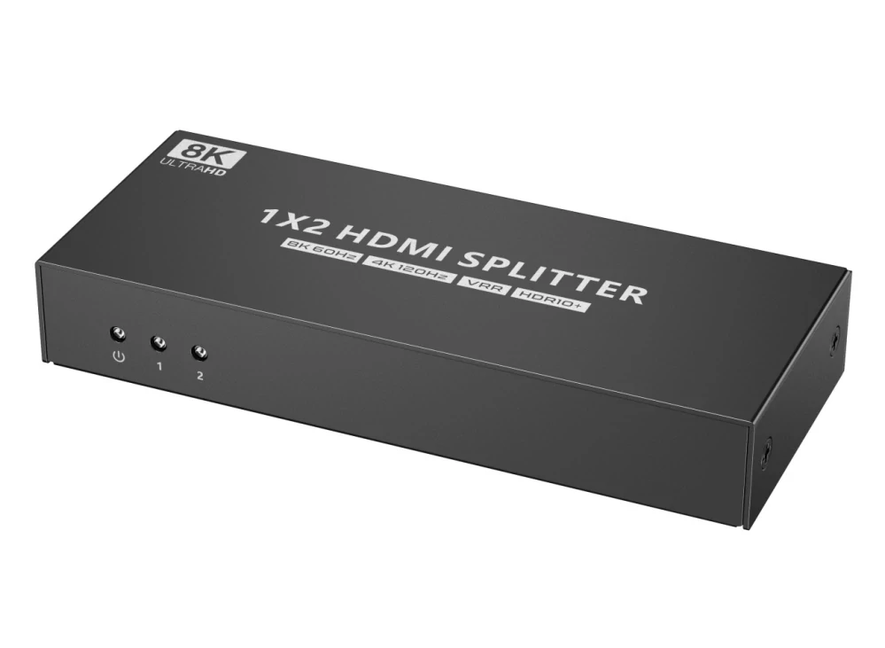 PremiumCord HDMI 2.1 splitter 1-2 porty, 8K@60hz, 4K@120Hz, 1080p, HDR+ - POUŽITÉ