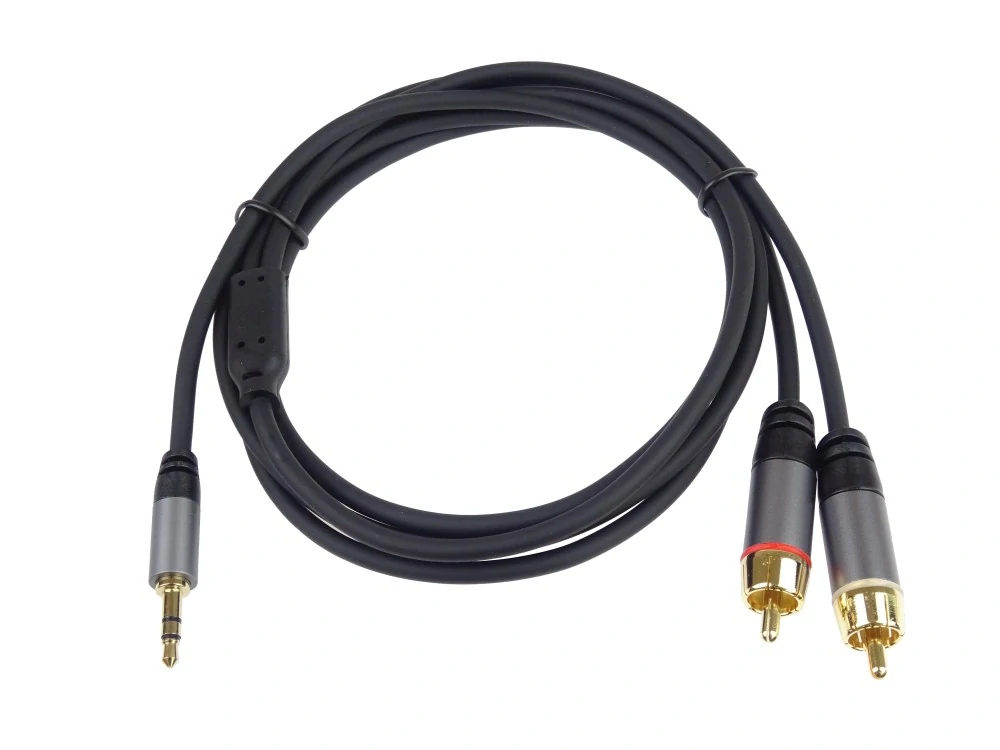 PremiumCord HQ stíněný kabel stereo Jack 3.5mm-2xCINCH M/M 1,5m