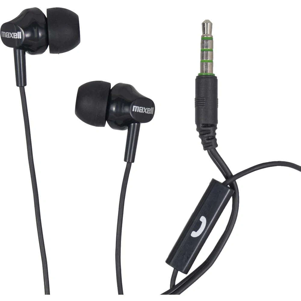 MAXELL EB875 EARBUDS W/MIC BLACK