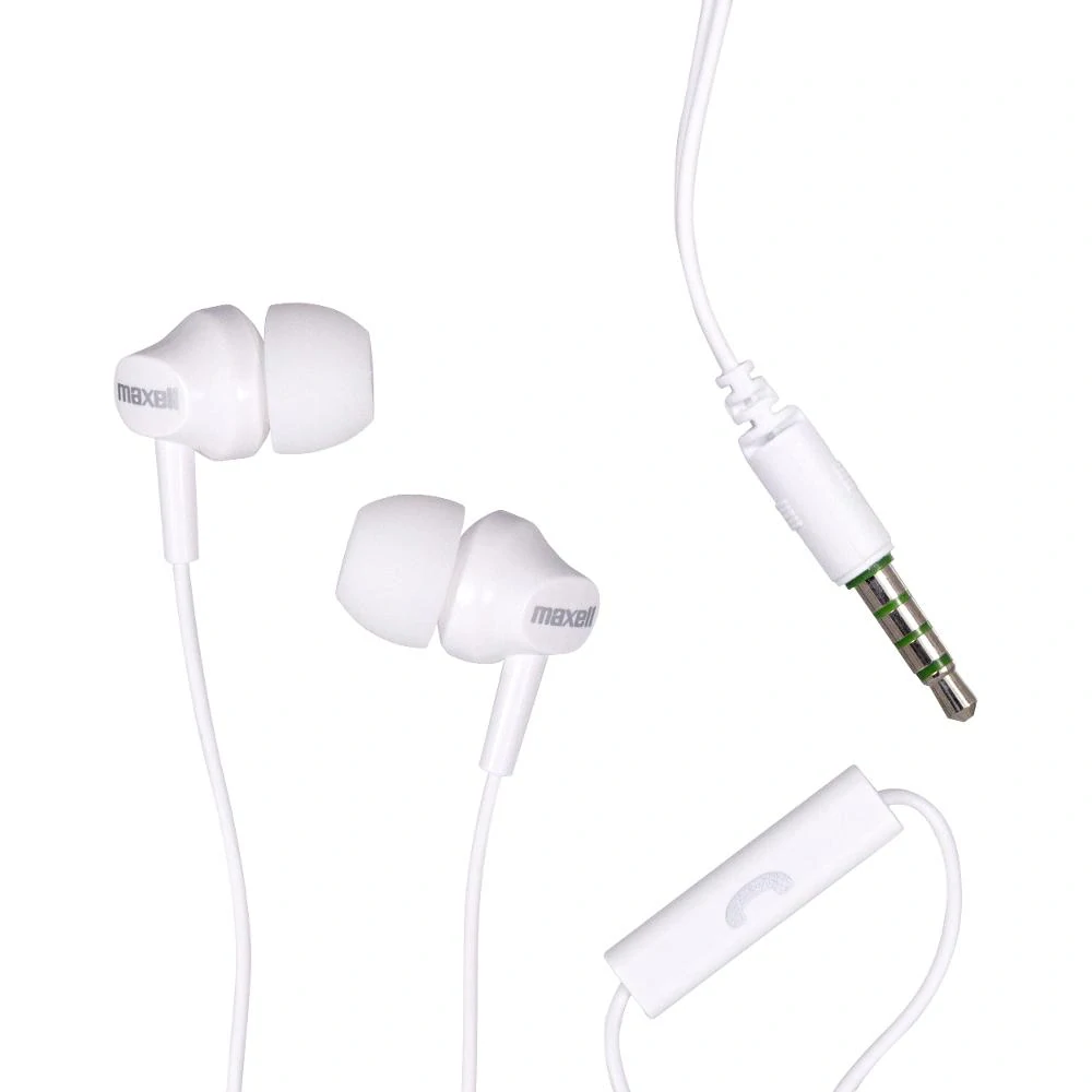 MAXELL EB875 EARBUDS W/MIC WHITE
