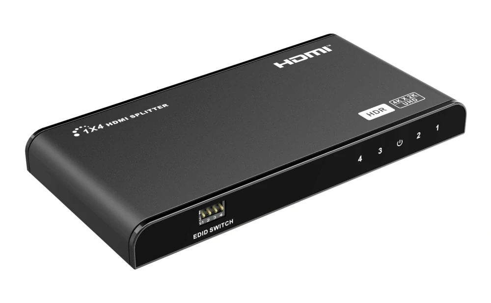 PremiumCord HDMI 2.0 splitter 1-4 porty, 4K x 2K/60Hz, FULL HD, 3D, černý