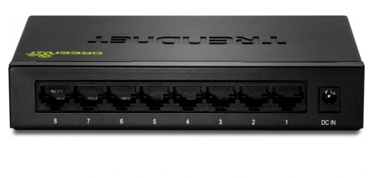 TRENDnet 8port Gigabit GREENnet Switch 10/100/1000 energeticky úsporný, kovový