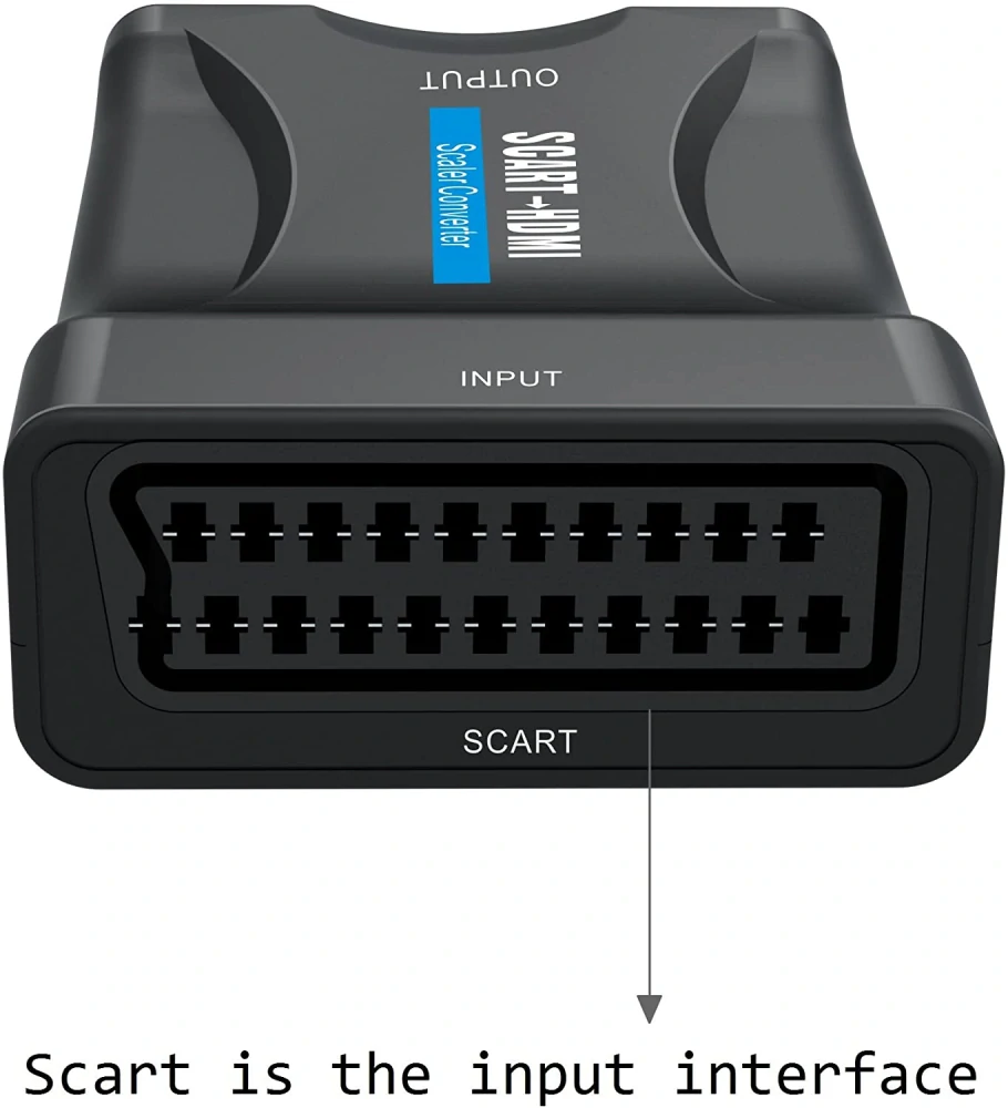 PremiumCord Převodník SCART na HDMI 1080P s napájecím zdrojem 230V