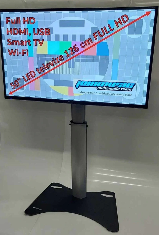 pronájem - Podlahový stojan na TV výškově nastavitelný