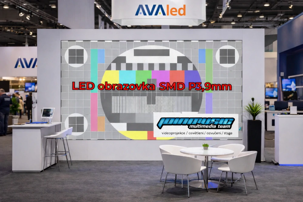 Pronájem - Vnitřní LED obrazovka 3x2m LED SMD P3,9mm