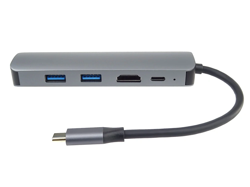 PremiumCord USB-C na HDMI + 2x USB3.2 + PD 100W+ RJ45 10/100/1000Mbps adaptér