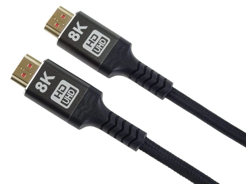 PremiumCord ULTRA HDMI 2.1 High Speed + Ethernet kabel 8K@60Hz,zlacené 1m