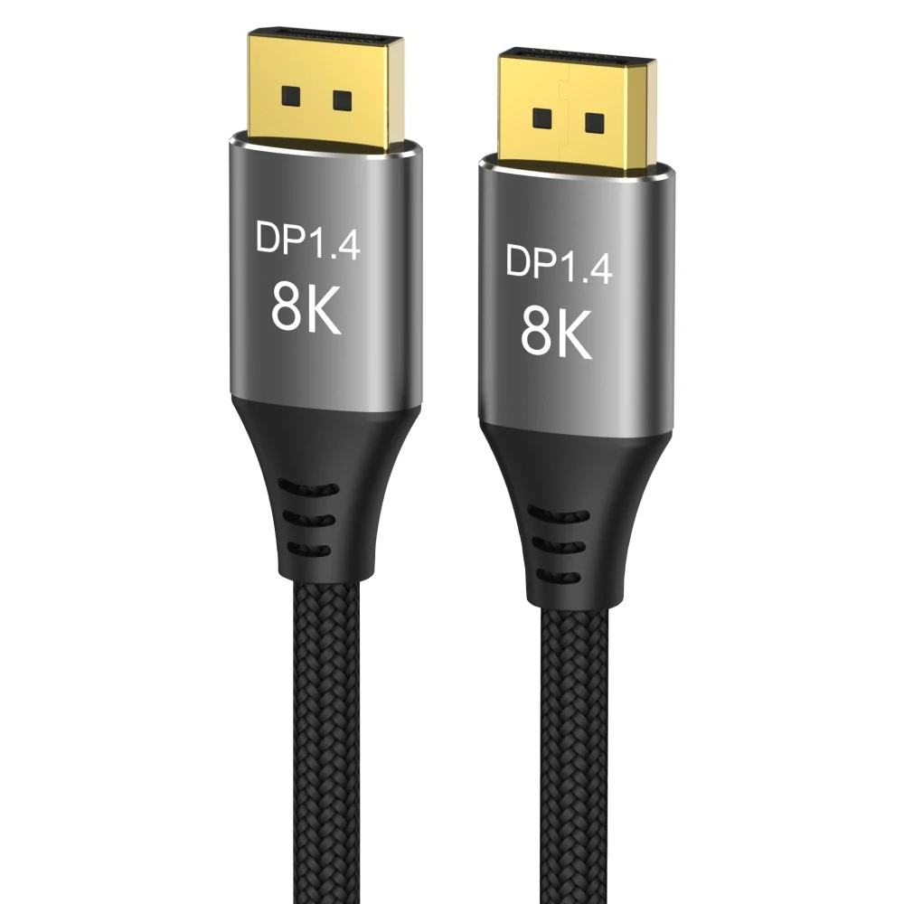 PremiumCord DisplayPort 1.4 přípojný kabel 32,4Gbit/s, rozlišení 8K, kovové a zlacené konektory, 9m