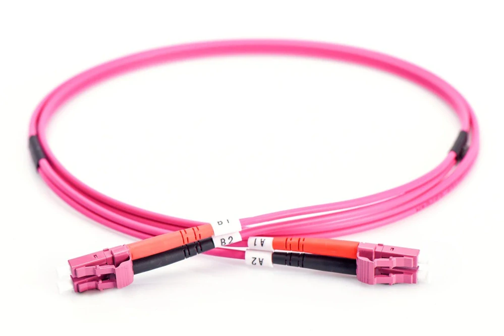 DIGITUS Fiber Optic Patch Cord, LC/LC Multimode 50/125 µ, OM4, Duplex, 1m