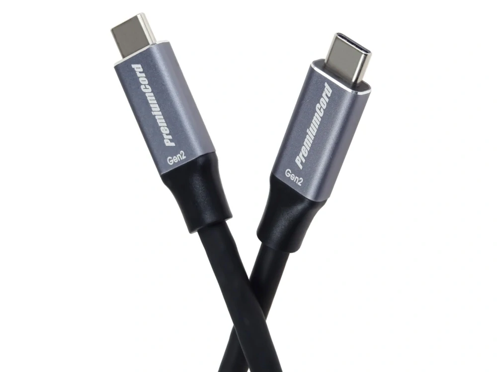 PremiumCord USB-C kabel ( USB 3.2 GEN 2, 5A, 100W, 10Gbit/s ) černý 5m