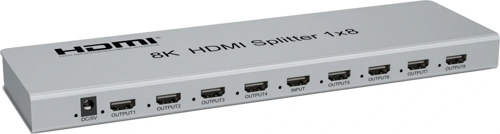 PremiumCord HDMI 2.1 splitter 1-8 portů, 8K@60Hz, 4K@120Hz, 1080p, HDR