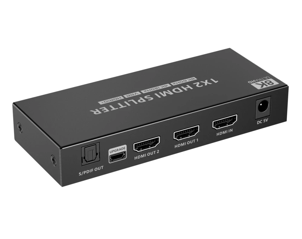 PremiumCord HDMI 2.1 splitter 1-2 porty, 8K@60hz, 4K@120Hz, 1080p, HDR+ - POUŽITÉ