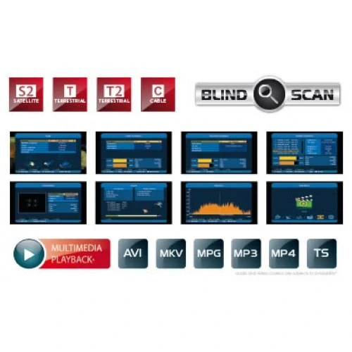 AMIKO kombinovaný měřák X-Finder (DVB-S/S2/T/T2/C) - ROZBALANÉ