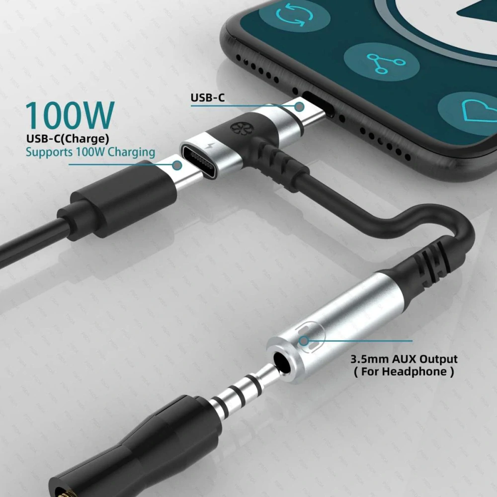 PremiumCord Redukce USB-C /3,5mm jack s DAC chipem + USB-C pro nabíjení 12,5cm