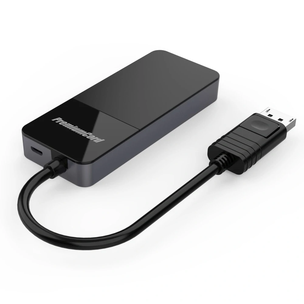 PremiumCord  MST adapter DisplayPort 1.4 na 3x HDMI2.0 monitory 4K@60Hz, extended + mirror + duplicate režimy