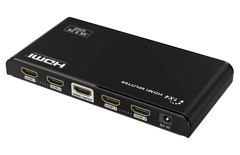 PremiumCord HDMI 2.0 splitter 1-4 porty, 4K x 2K/60Hz, FULL HD, 3D, černý