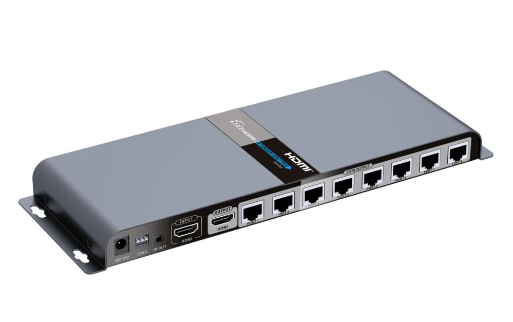 PremiumCord HDMI 1-8 splitter+extender po CAT6/6a/7, FULL HD, 3D