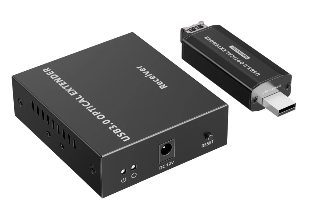PremiumCord USB 3.2  5Gbps Super-speed 4-portový 150m Multi-mode optický extender