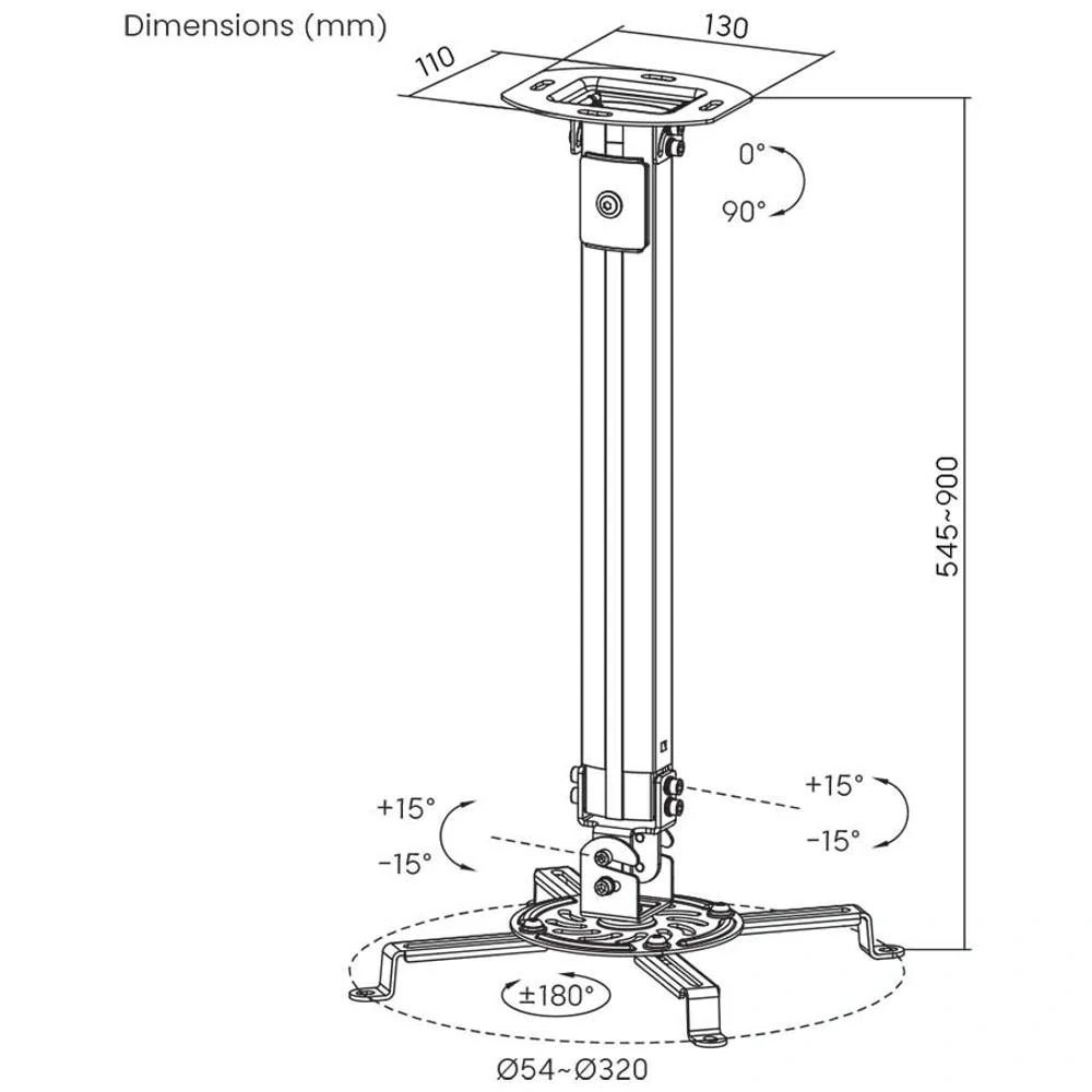 SHO 1097 STROP. DRŽÁK PROJEKTORU STELL