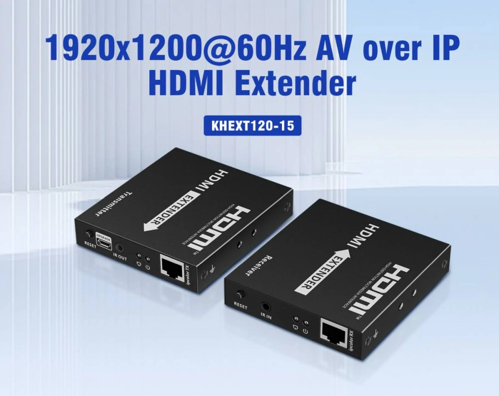 PremiumCord HDMI extender na 120m přes LAN, over IP