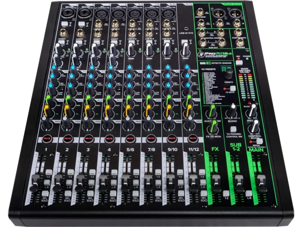 Pronájem - Mackie ProFX12v3, 12-ti kanálový mixážní pult s efektovou jednotkou