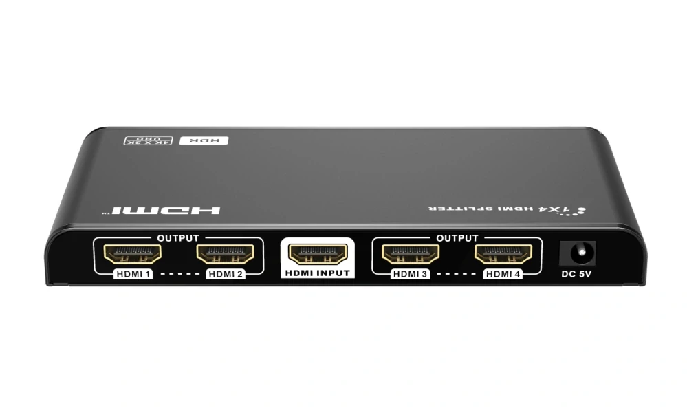 PremiumCord HDMI 2.0 splitter 1-4 porty, 4K x 2K/60Hz, FULL HD, 3D, černý