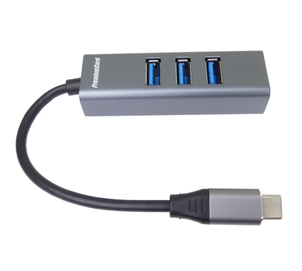 PremiumCord 5G SuperSpeed USB Hub Type C na 4x USB 3.2 Gen 1