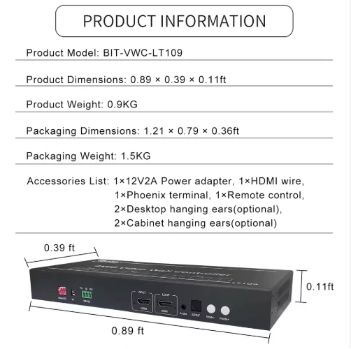 PRONÁJEM - Bitvisus BIT-VWC-LT109 4K60 Video Wall Controller