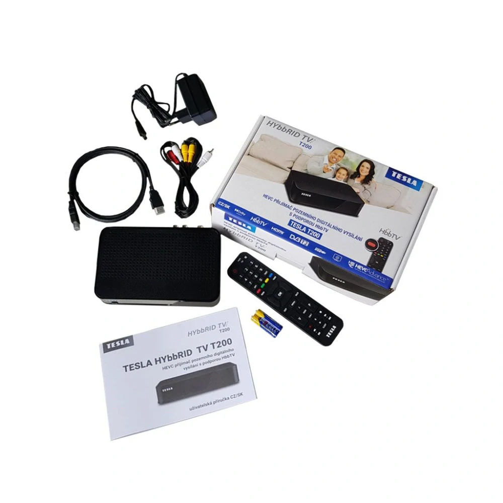 TESLA HYbbRID TV T200 - DVB-T2 H.265 (HEVC) přijímač s HbbTV