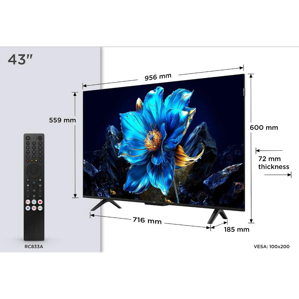 43P7K QLED TV TCL