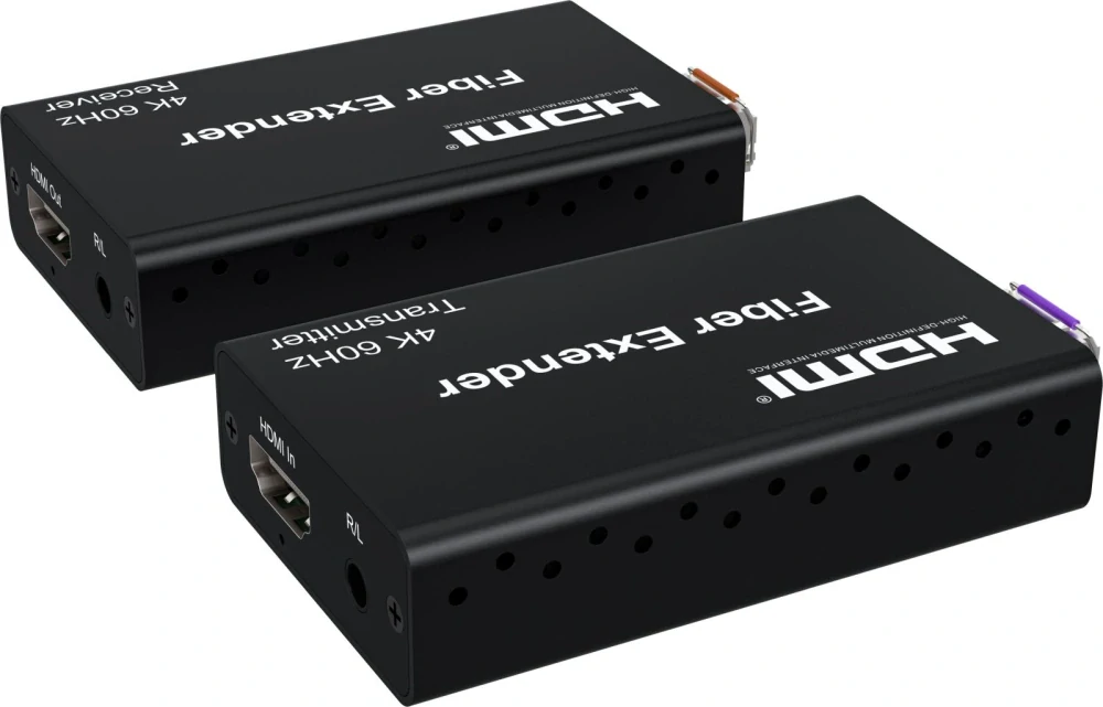 PremiumCord Optický HDMI extender 4K@60Hz 4:4:4 HDR až na 20km