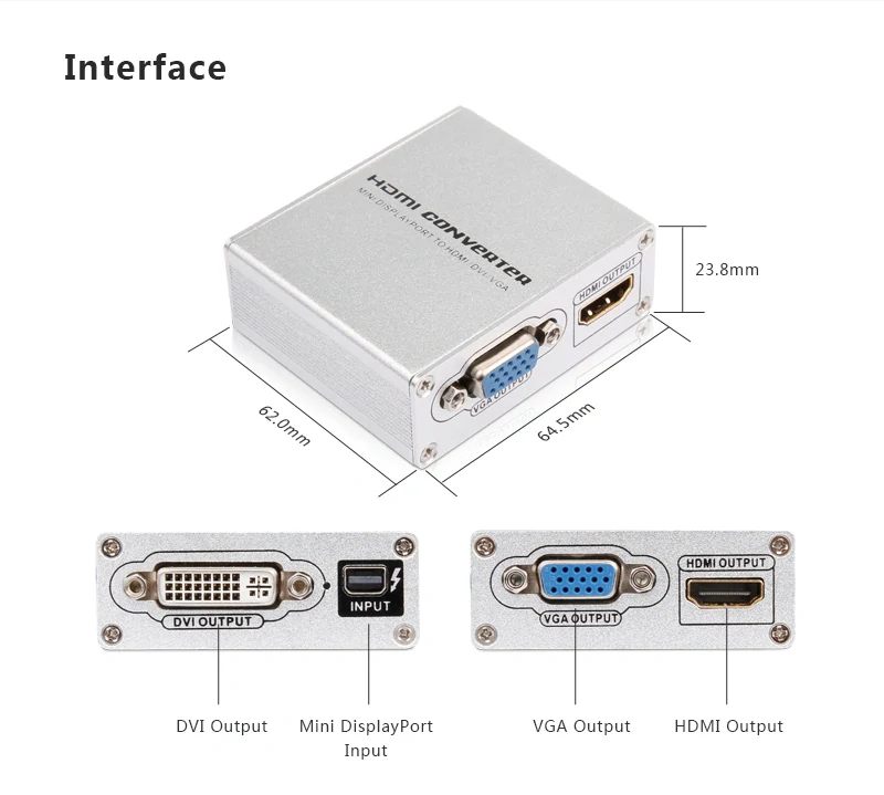 PremiumCord  adaptér Mini DisplayPort - HDMI + DVI + VGA