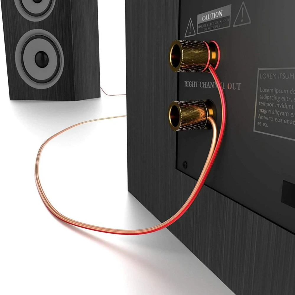 PremiumCord Kabely na propojení reprosoustav 2x2,5mm2 100m 99,9% CU měď