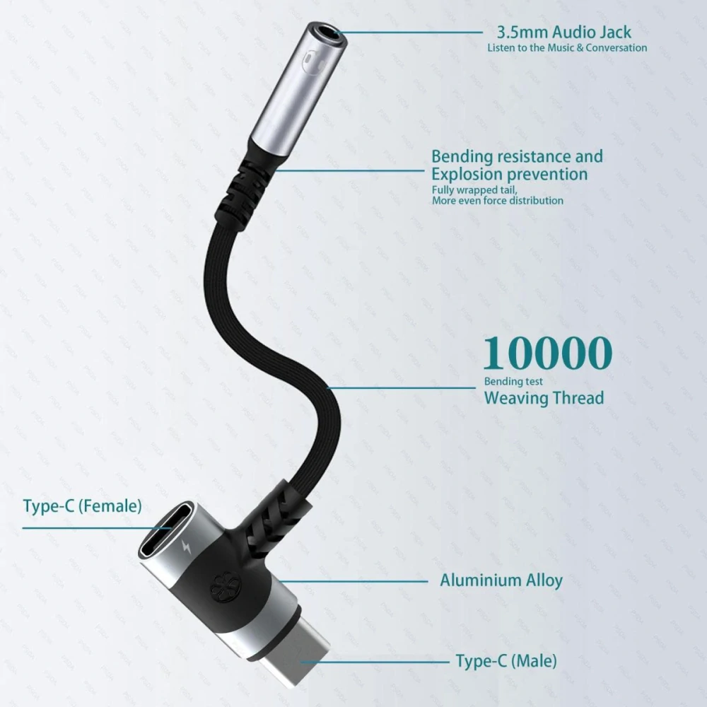PremiumCord Redukce USB-C /3,5mm jack s DAC chipem + USB-C pro nabíjení 12,5cm