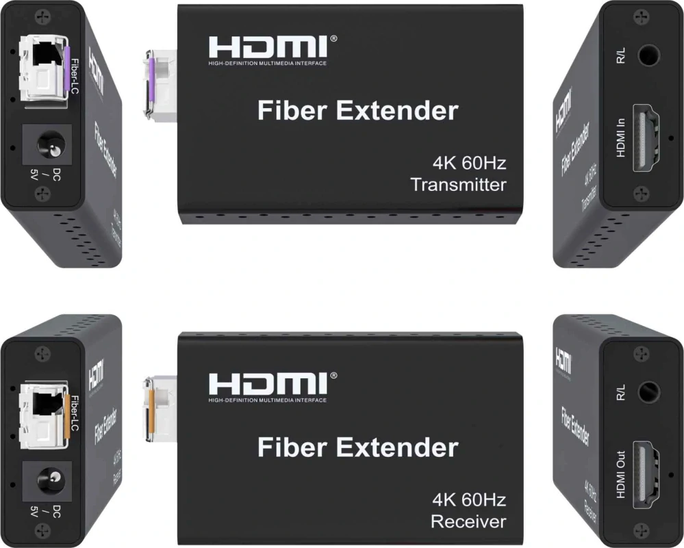PremiumCord Optický HDMI extender 4K@60Hz 4:4:4 HDR až na 20km