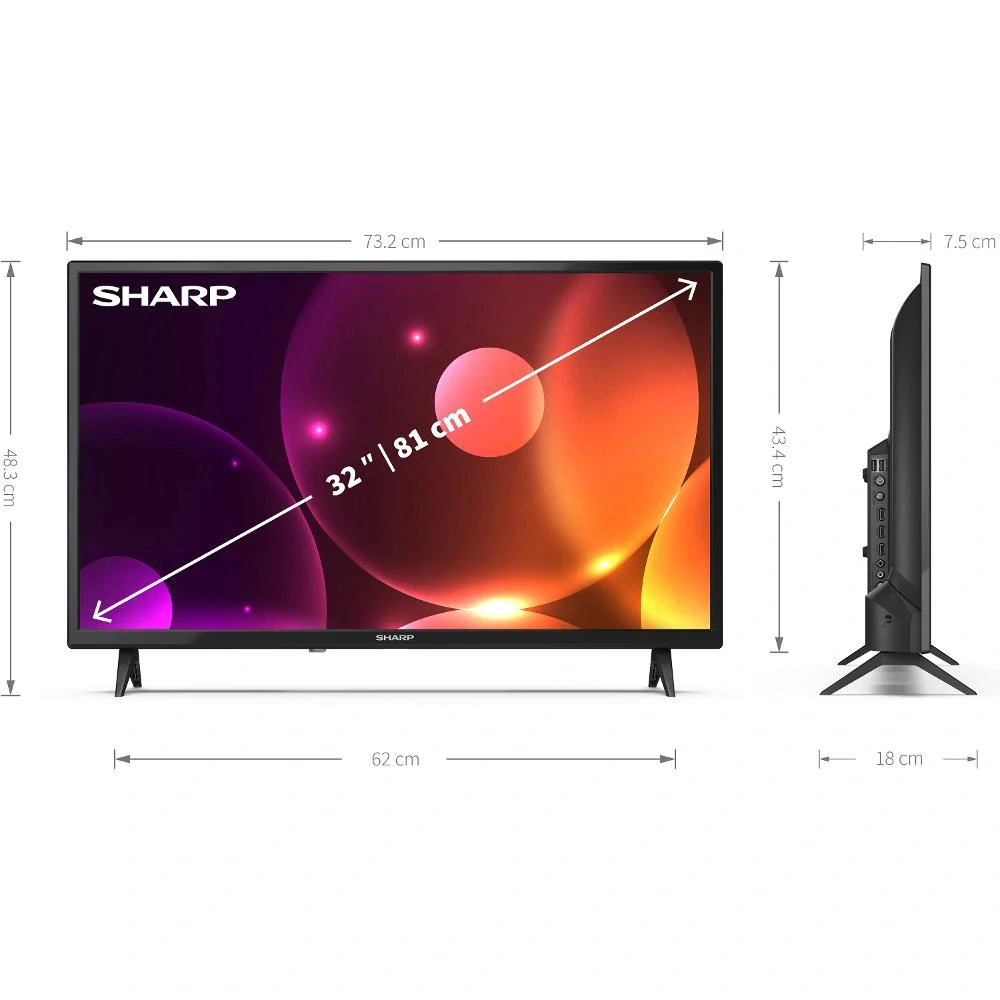SHARP 32FA2E HD READY TV T2/C/S2